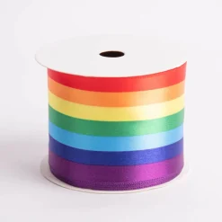 Rico Design Dekoband Geschenkband Regenbogen Breite 6cm bunt 3m