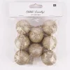 Rico Design Deko Glitzerkugeln goldfarbig 4cm 8 Stück