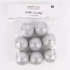 Rico Design Deko Glitzerkugeln silberfarbig 4cm 8 Stück