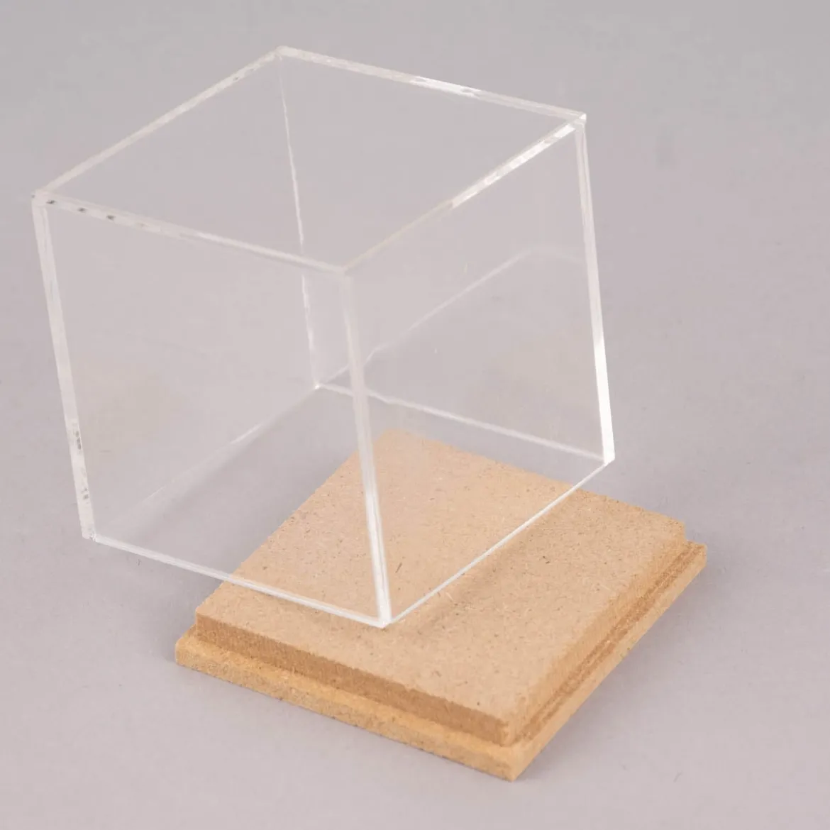 Rico Design Dekohaube Würfel Kunststoff Holz 6x6x6,5cm