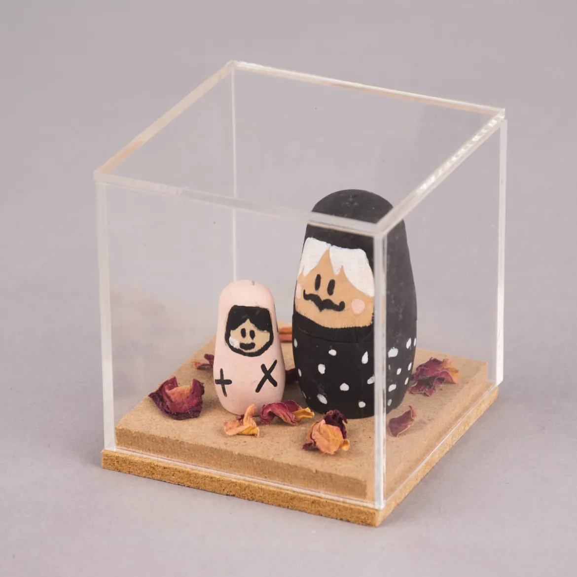 Rico Design Dekohaube Würfel Kunststoff Holz 6x6x6,5cm