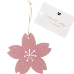 Rico Design Dekohänger Blume Blüte Holz rosa 7cm