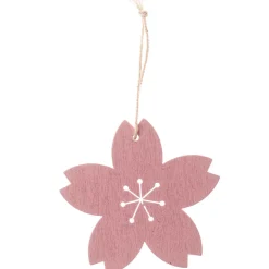 Rico Design Dekohänger Blume Blüte Holz rosa 7cm