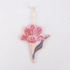 Rico Design Dekohänger Blume dunkelrot rosa 8x10cm
