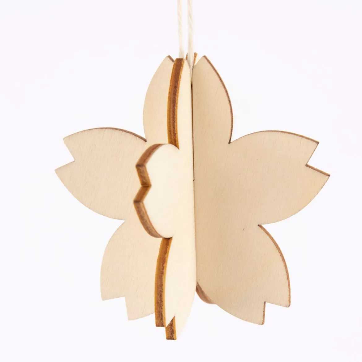 Rico Design Dekohänger 3D Steckblüten Holz natur 3 Stück