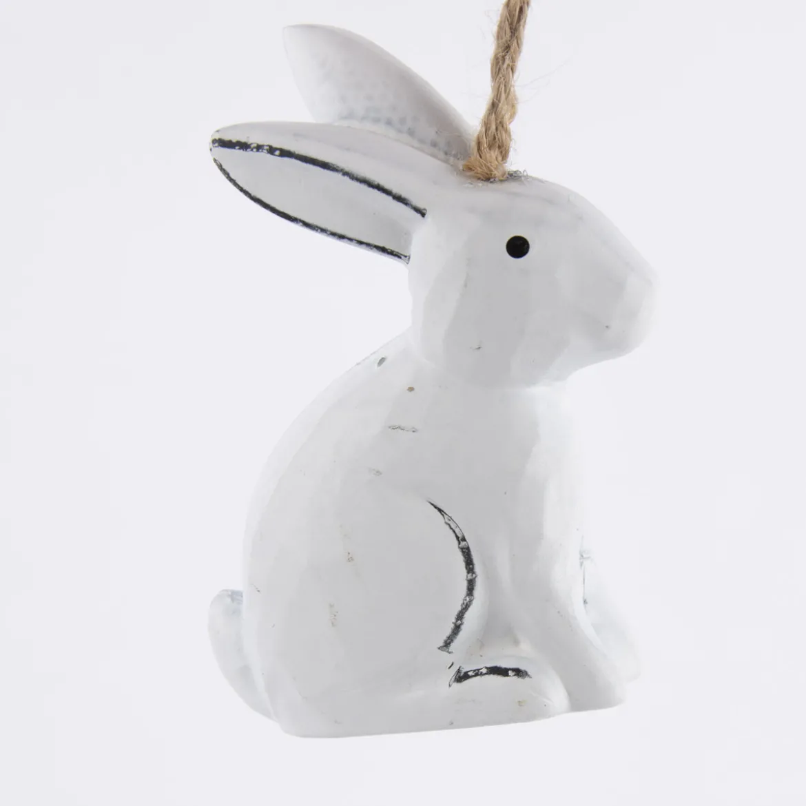 Rico Design Dekohänger Hase Holz weiß 17cm
