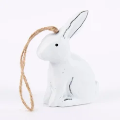 Rico Design Dekohänger Hase Holz weiß 17cm