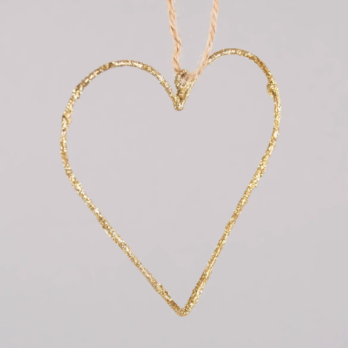 Rico Design Dekohänger Herz Glitter Metall goldfarben 9x9cm