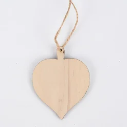 Rico Design Dekohänger Lindenblatt Holz natur 6,1x7,8cm