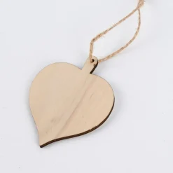 Rico Design Dekohänger Lindenblatt Holz natur 6,1x7,8cm