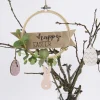 Rico Design Dekohänger Osterhase Holz 2 Stück puder rosa