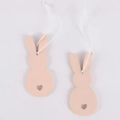 Rico Design Dekohänger Osterhase Holz 2 Stück puder rosa