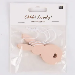 Rico Design Dekohänger Osterhase Holz 2 Stück puder rosa