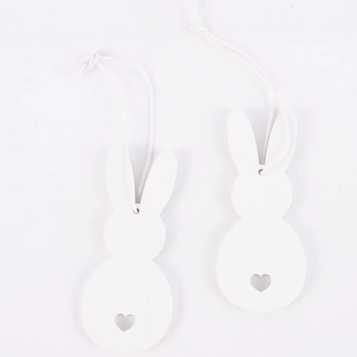 Rico Design Dekohänger Osterhase Holz 2 Stück weiß