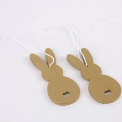 Rico Design Dekohänger Osterhase Holz 2 Stück gold