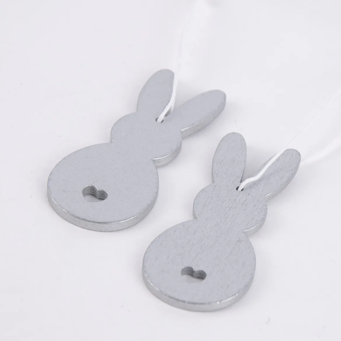 Rico Design Dekohänger Osterhase Holz 2 Stück silber