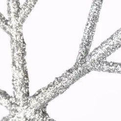 Rico Design Dekohänger Schneeflocke klein Glitter silberfarben 10x10cm