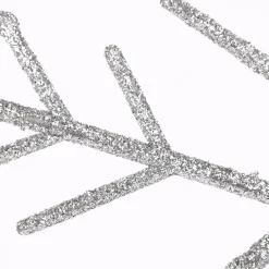 Rico Design Dekohänger Schneeflocke groß Glitter silberfarben 20x20cm