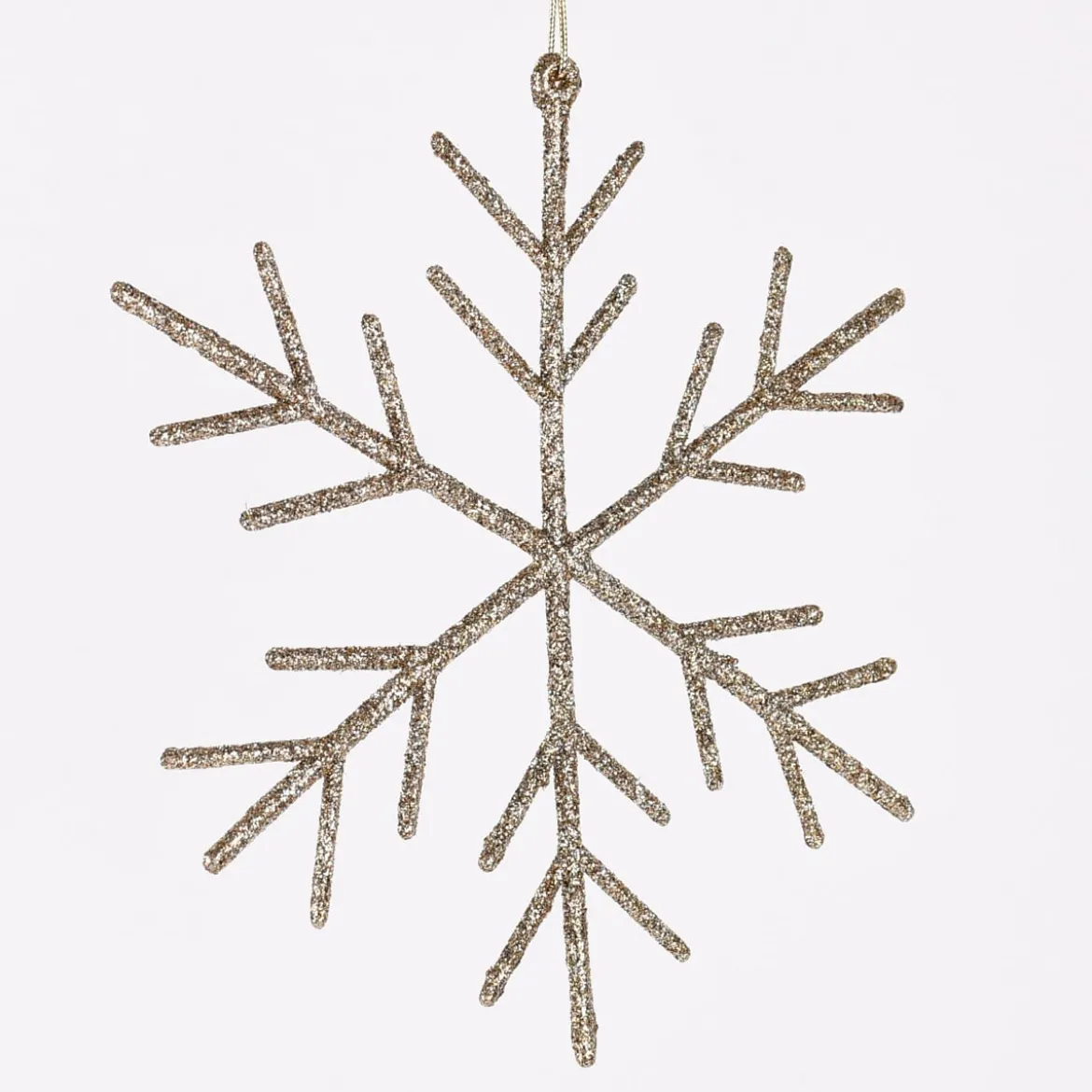 Rico Design Dekohänger Schneeflocke groß Glitter goldfarben 20x20cm