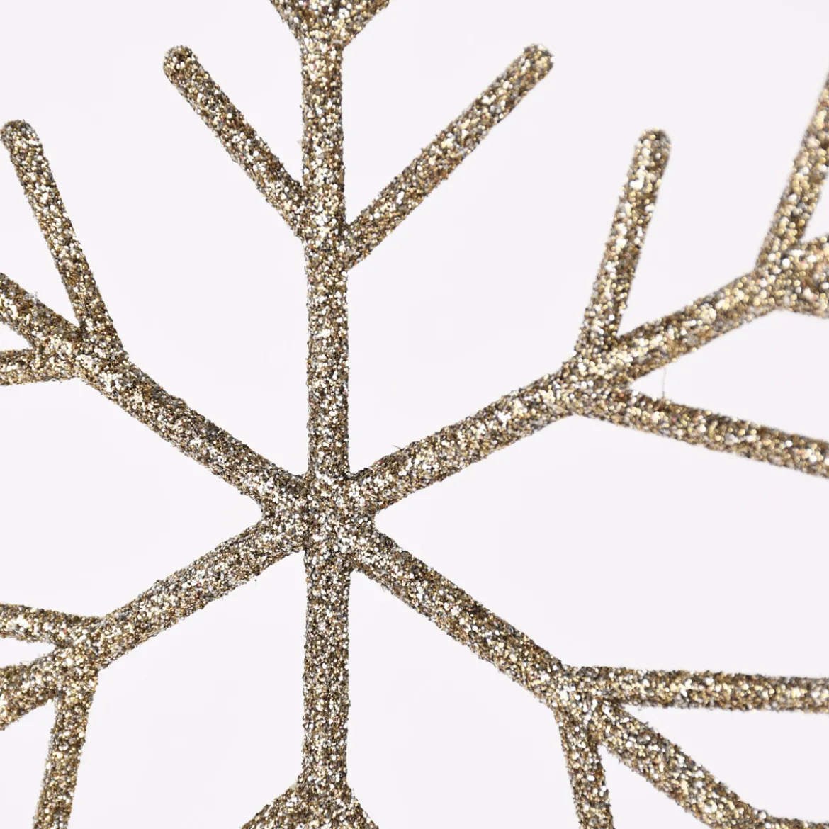 Rico Design Dekohänger Schneeflocke groß Glitter goldfarben 20x20cm