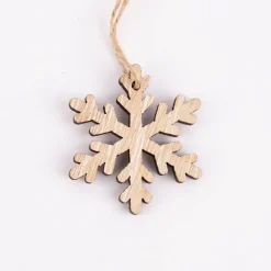 Rico Design Dekohänger Schneeflocke natur 3 Stück 12x5cm