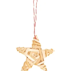 Rico Design Dekohänger Strohsterne 4 Stück natur 4x4cm