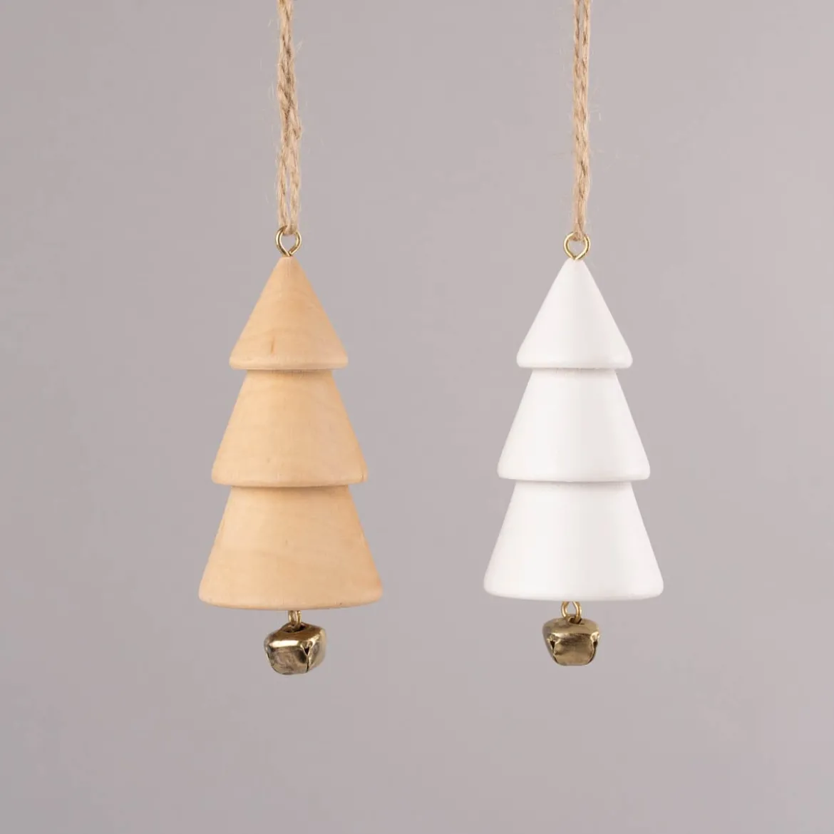 Rico Design Dekohänger Tannenbaum mit Glocke natur 22x4cm