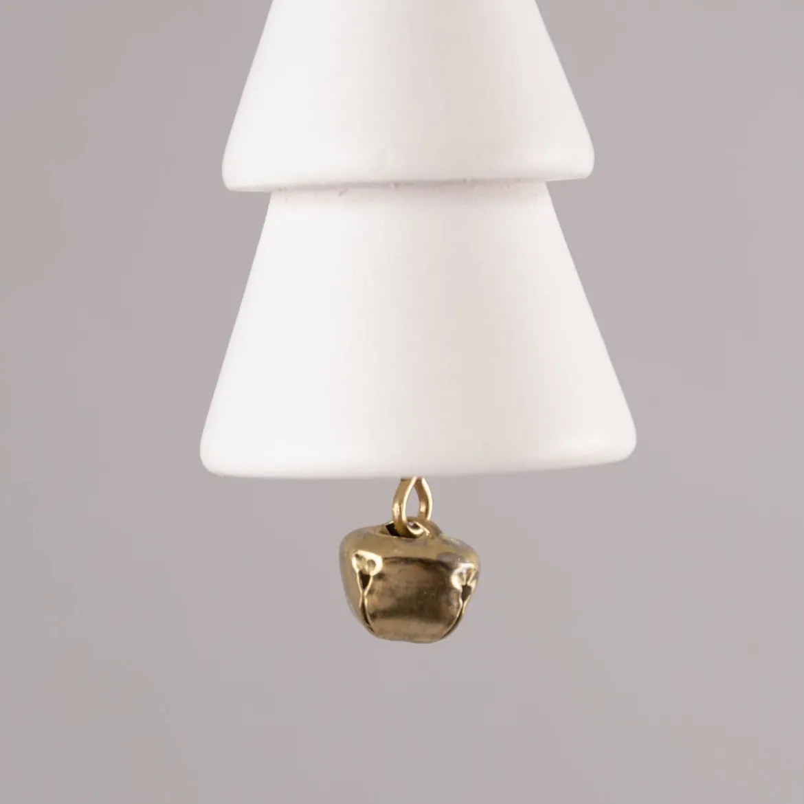 Rico Design Dekohänger Tannenbaum mit Glocke weiß 22x4cm