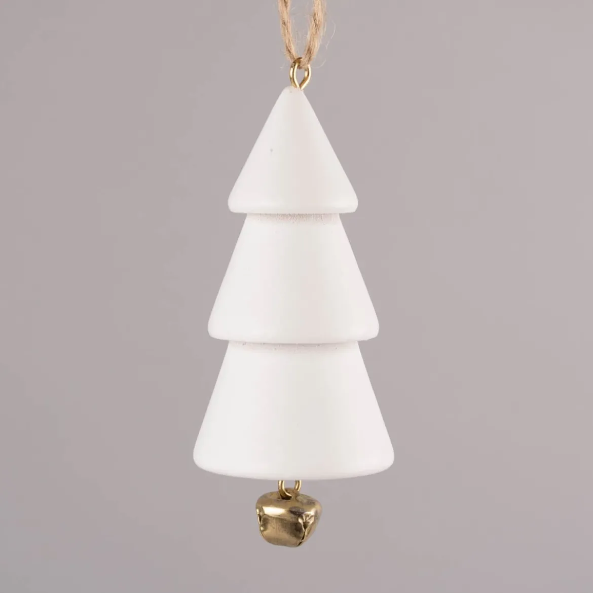 Rico Design Dekohänger Tannenbaum mit Glocke weiß 22x4cm