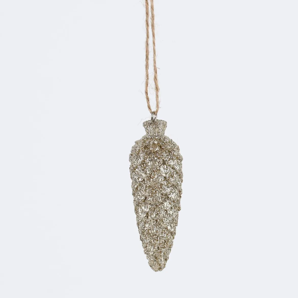 Rico Design Dekohänger Zapfen groß Kunststoff goldfarben 3x8,5cm