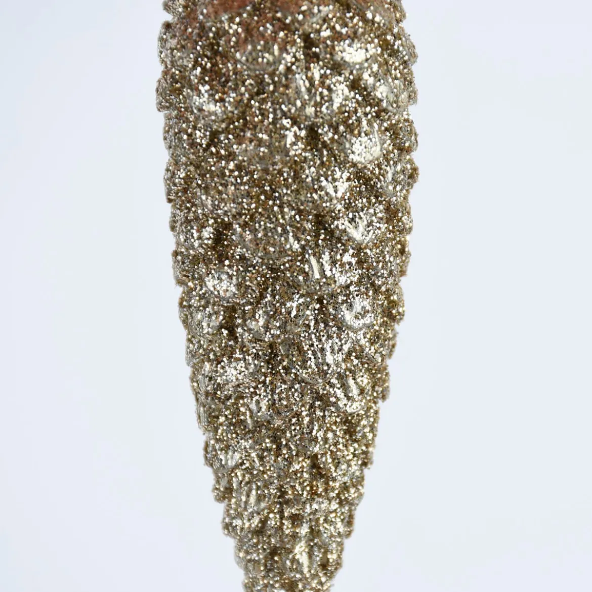 Rico Design Dekohänger Zapfen groß Kunststoff goldfarben 3x8,5cm