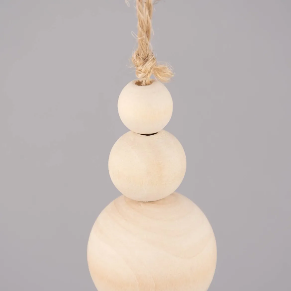 Rico Design Deko Quaste Holzperlen große Perlen Holz Jute 17cm