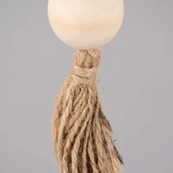 Rico Design Deko Quaste Holzperlen große Perlen Holz Jute 17cm