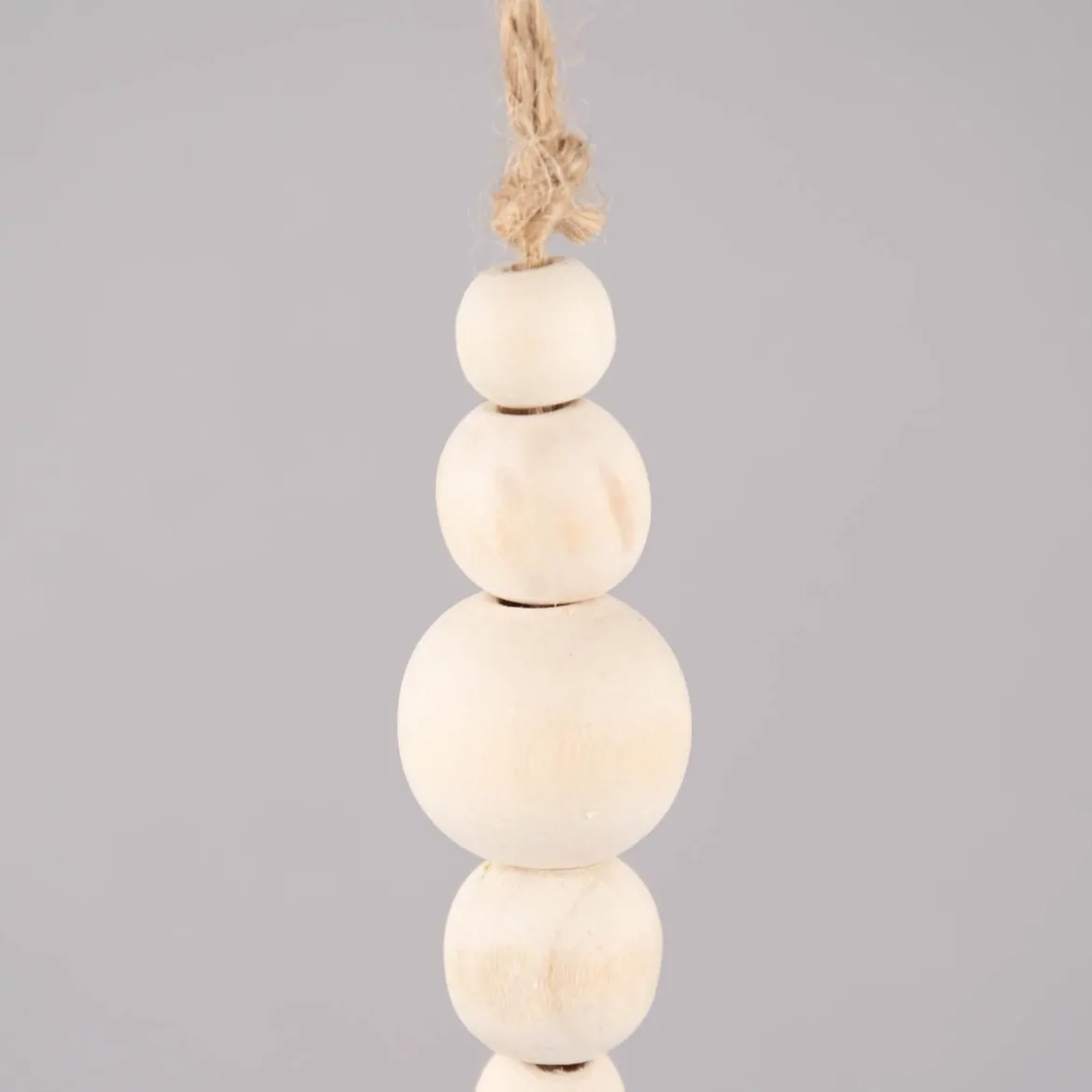 Rico Design Deko Quaste Holzperlen kleine Perlen Holz Jute 17,5cm