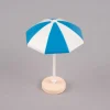 Rico Design Deko Sonnenschirm Kunststoff weiß blau 5,5x7,5cm