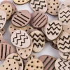 Rico Design Dekostreu Ostereier Holz 48 tlg. puder mixfarben
