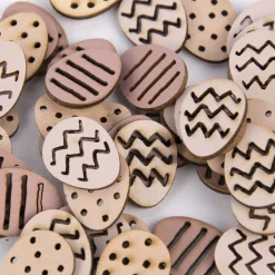 Rico Design Dekostreu Ostereier Holz 48 tlg. puder mixfarben