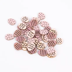 Rico Design Dekostreu Ostereier Holz 48 tlg. rosa mixfarben