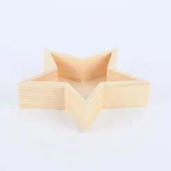 Rico Design Deko Tabletts Stern 2er Set Holz 20x20cm und 25x25cm