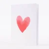 Rico Design DIY Card Herz Aquarell weiß rot 12,5x17,6cm