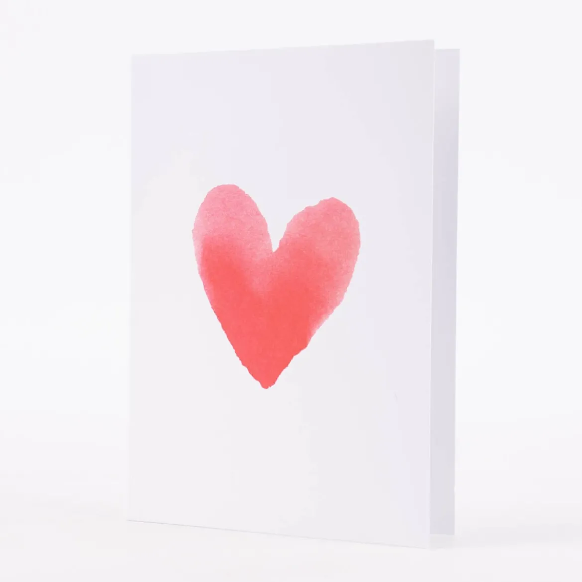 Rico Design DIY Card Herz Aquarell weiß rot 12,5x17,6cm
