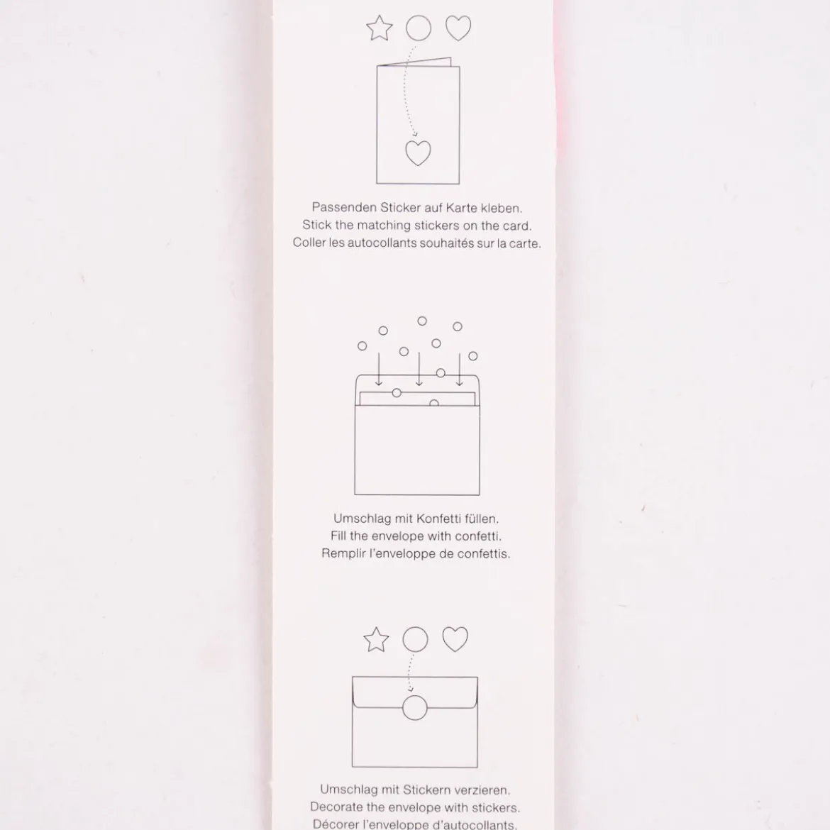 Rico Design DIY Card Herz Aquarell weiß rot 12,5x17,6cm