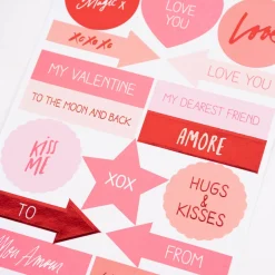 Rico Design DIY Card Herz Aquarell weiß rot 12,5x17,6cm