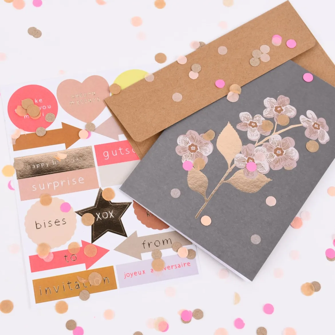 Rico Design DIY Card Magnolie dunkelgrau 12,5x17,6cm