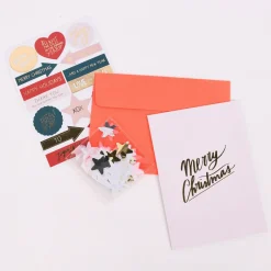 Rico Design DIY Card Merry Christmas neonpink 12,5x17,6cm