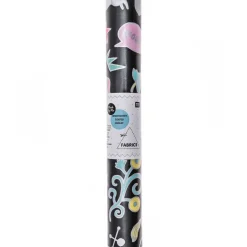 Rico Design Druckstoff Tiger beschichtete Baumwolle Stoffabschnitt schwarz neon 25x70cm