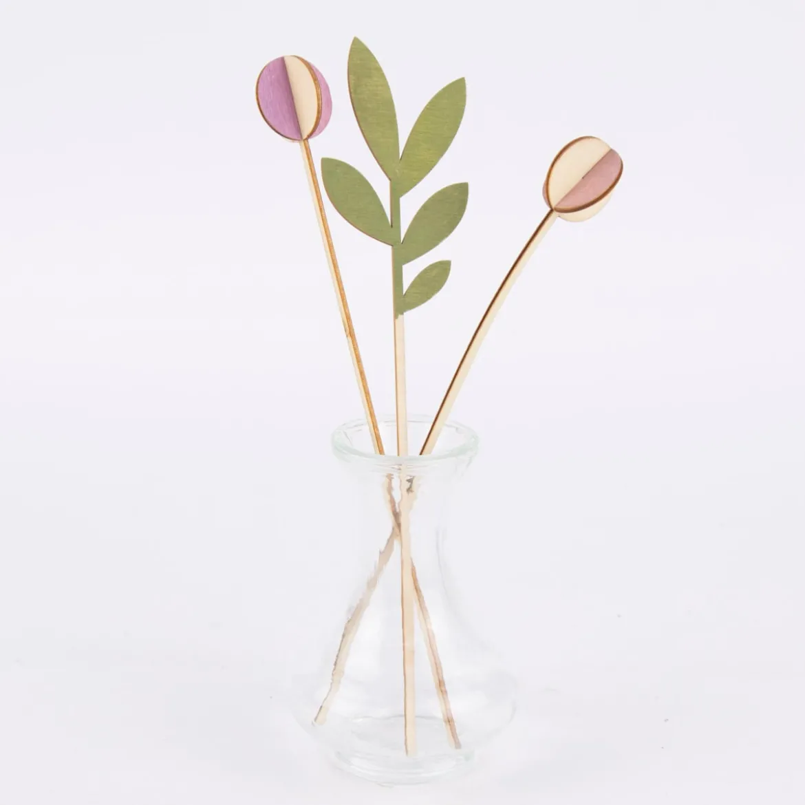 Rico Design 3D Stecktulpen Holz natur 5 tlg.