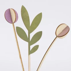 Rico Design 3D Stecktulpen Holz natur 5 tlg.
