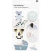 Rico Design 3D Sticker Baby Junge hellblau goldfarbig 1 Bogen