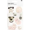 Rico Design 3D Sticker Baby Mädchen rosa goldfarbig 1 Bogen